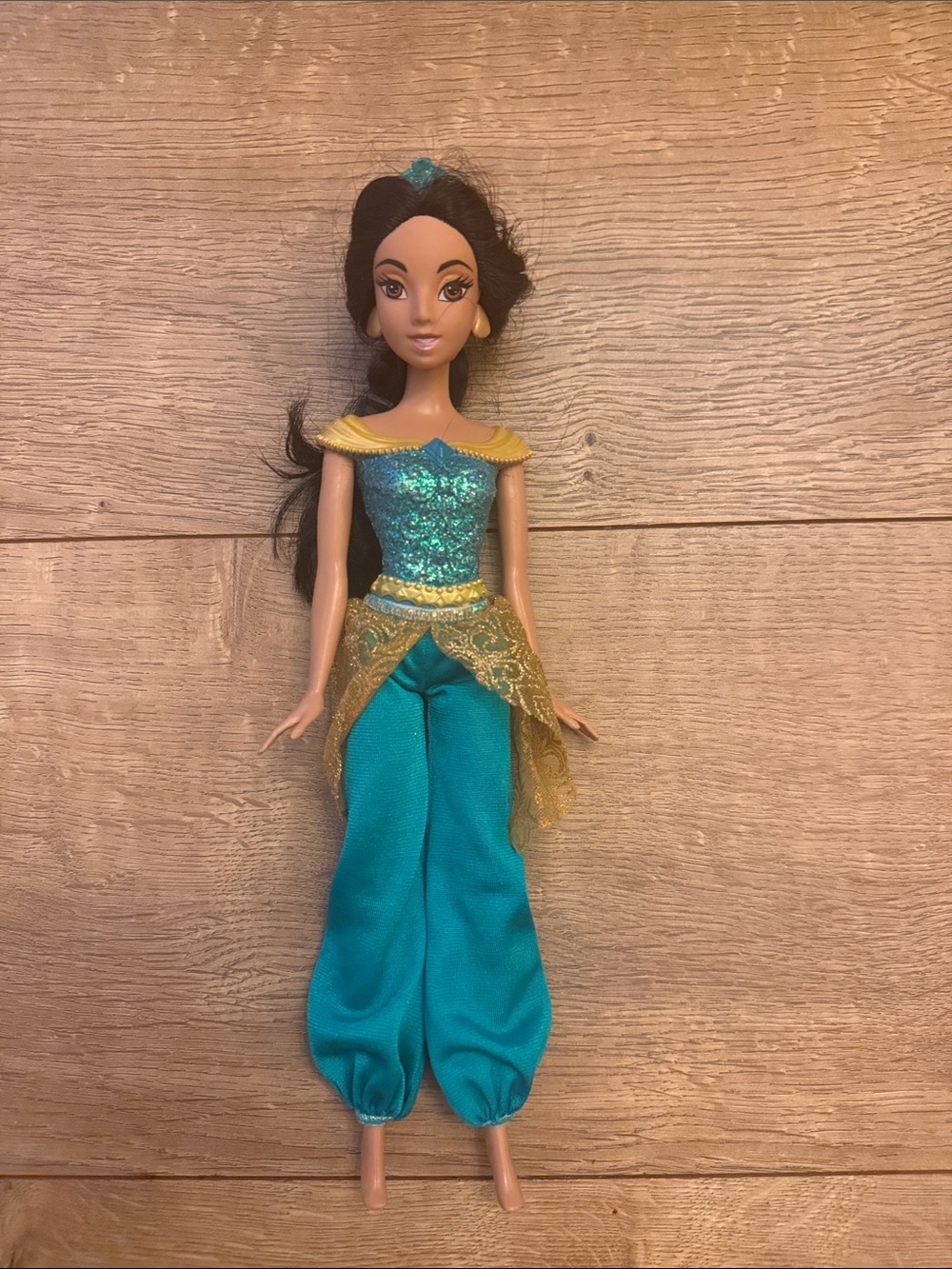 Disney Jasmine Doll Teal and Gold Outfit- no shoes